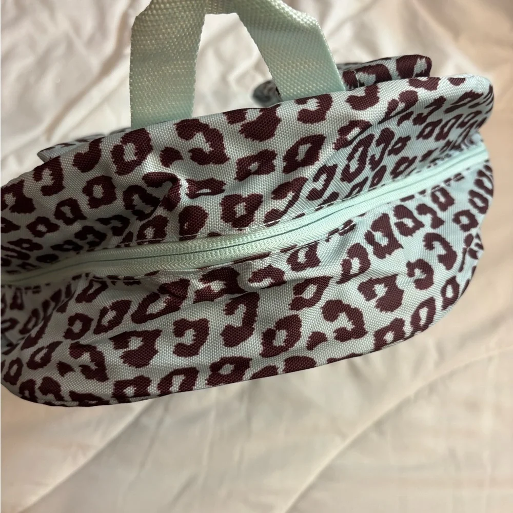 NWT Leopard Print Backpack - Mint and Brown fits 15” laptop